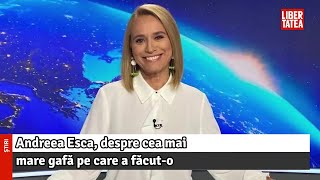 Andreea Esca despre cea mai mare gafă pe care a făcuto în timp ce prezenta știrile [upl. by Anilam]