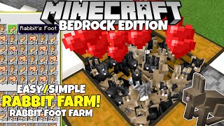 Minecraft Bedrock EASY Rabbit Farm Tutorial MCPE Xbox PC Ps4 [upl. by Ermentrude]