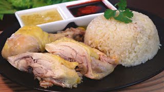 30Min Chicken Rice by Rice Cooker  EASY Hainanese Chicken Rice [upl. by Bret]