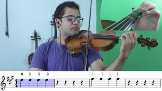 EXERCÍCIOS  USANDO 1º 2º E 3º DEDO NA CORDA MI  Aulas de Violino Online  INICIANTE 1 5 [upl. by Rennie]