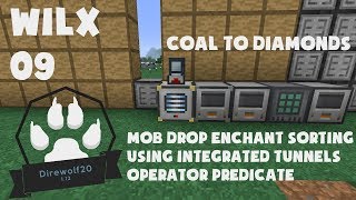 09  Mob Drop Enchant Sorting using Operator Predicate Coal to Diamonds  Direwolf20 112 [upl. by Neahs441]