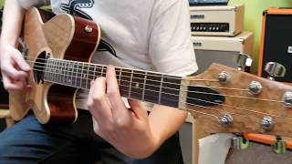 Ibanez TCM50NT Talman Figured Ash Top AcousticElectric demo at Basone Guitar Shop [upl. by Dorlisa]