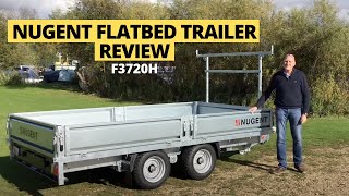 Nugent F3720H Flatbed Trailer with drop sides MGW 3500kg 122 x 67  370cm x 200cm [upl. by Aelram331]