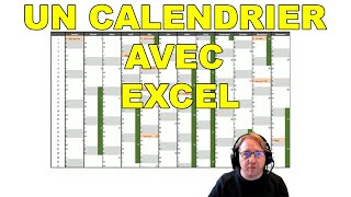 Formation Excel 365  Tutoriel Création dun Calendrier 2021 débutant [upl. by Enidlarej675]