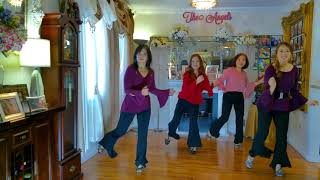 Night Fever 70s Disco Beginner Line Dance Demo By The Angels Line [upl. by Gypsie]