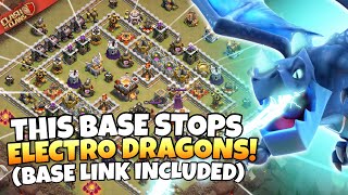 TH11 Base baits Electro Dragons then COMPLETELY DESTROYS THEM Anti Edrag TH11 Base with Link [upl. by Neb]