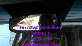 Programming Excellerator Genie Garage Door Opener and Homelink in Hyundai [upl. by Nynnahs738]