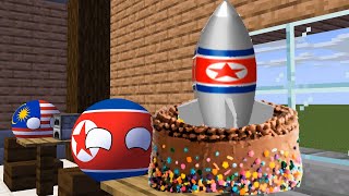 Countryballs School Making food 2 Minecraft Animation [upl. by Ring]