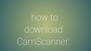 How to download Camscanner after ban [upl. by Vittoria144]