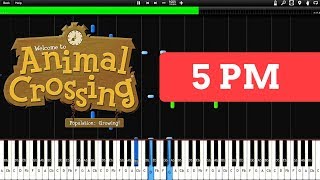 Animal Crossing  5 PM Synthesia [upl. by Yaakov712]