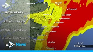 ‘Danger to life’ red weather warning issued for Storm Arwen [upl. by Theadora]