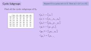 Abstract Algebra 1 Cyclic Subgroups [upl. by Nosle882]