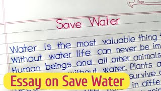 essay on save water in english  paragraph on save water save water essay [upl. by Maryl924]