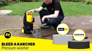 How do You Bleed a Pressure Washer Karcher Pressure Washer Care [upl. by Ethelred123]