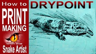 How to make a Drypoint Print printmaking [upl. by Ritz635]