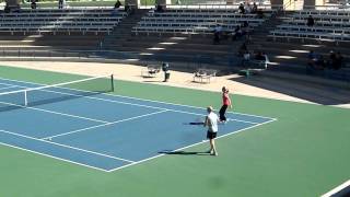 Steffi amp Andre Hitting At Darling Tennis Center 2 [upl. by Naawaj]