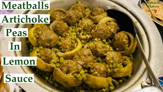 Delectable Meatball Medley With A Twist Artichokes Green Peas And Zesty Lemon Sauce [upl. by Nahtanha]