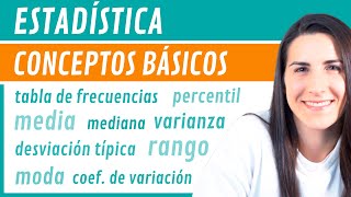 ESTADÍSTICA Conceptos Básicos 📊 TABLA de Frecuencias MEDIA MODA RANGO VARIANZA [upl. by Gona899]