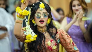 Brides Holud Entry  Odhani  Sajna  Current Laga Re  Team Bride  RAFI amp ETUS HALDI NIGHT 2022 [upl. by Herriott]