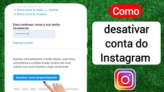 Como desativar conta do Instagram 2024  Desativar conta do Instagram [upl. by Karine798]