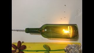 ¿Cómo reciclar botellas de vidrio Porta velas para colgar [upl. by Aramenta]