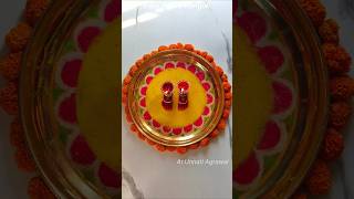 Beautiful Water Rangoli for Diwali  Easy Table Decoration Ideas for Diwali waterrangoli shorts [upl. by Gnay]