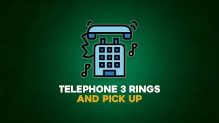 Telephone 3 Rings And Pick Up  Free Sound Effects High Quality [upl. by Nwahsauq]