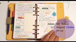 NEW Yellow Original Filofax Setup [upl. by Jaunita]