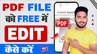 How To Edit PDF File in Mobile I PDF Edit Kaise Kare Mobile Se  PDF Editor For Android [upl. by Nessim]