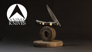 Making a folding knife in ebony  Fabrication dun couteau pliant en ébène [upl. by Pilif]