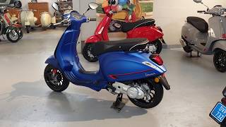 Vespa Sprint S quotNottequot black Edition Blue Vivace 297A  De Vespa Garage [upl. by Rebane]