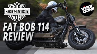 HarleyDavidson Fat Bob 114 Review  Visordowncom [upl. by Nosauq515]