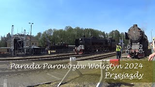 Parada Parowozów Wolsztyn 2024  Przejazdy lokomotyw [upl. by Sulrac]