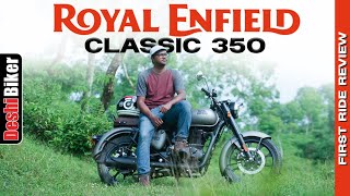 Royal Enfield Classic 350 1st Ride Review Price at DeshiBikercom [upl. by Maxey]