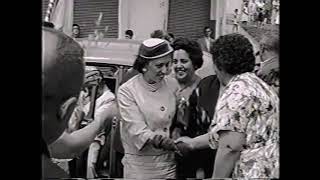 Sarah Kubitschek visita Cachoeira Paulista 1956  sem som [upl. by Fi]