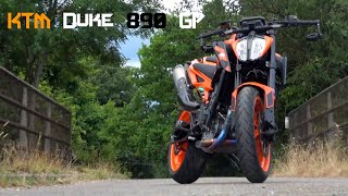 KTM Duke 890 GP 2022 full akrapovic exhaust system [upl. by Topliffe]