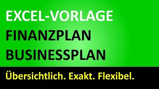 ExcelVorlage FinanzplanBusinessplan [upl. by Hansiain]