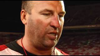 Bret Bielema PostPractice 82011 [upl. by Oigroig978]