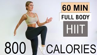 Burn 800 CALORIES With This 60 Minute Full Body HIIT Workout  60 Different Exercises  No Equipment [upl. by Inaffets]