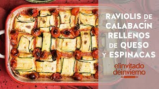 Raviolis de calabacin rellenos de queso y espinacas [upl. by Serg603]