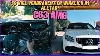 Sparsamer als gedacht ⛽ C63 AMG ALLTAGSVERBRAUCHS  TEST mit newcarwave  POV [upl. by Marigolde]