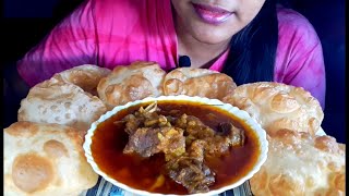 Very Spicy and Oily Mutton Curry and Luchi [upl. by Rog]