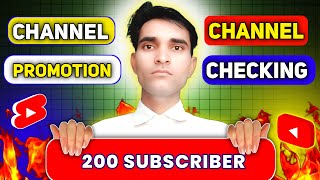 200 SUBSCRIBER FREE  Live Channel Checking And Free Promotion [upl. by Borszcz797]