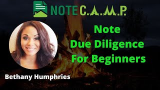 Note Due Diligence for Dummies with Bethany Humphries [upl. by Ajnos]