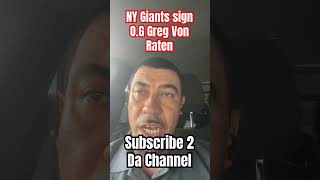 NY Giants Sign OG Greg Von Raten nfl gnation [upl. by Trakas]