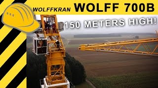 🔥Jobreport WOLFF 700B Towercrane installing 150m Wind Turbine  Wolffkran Windkraft Doku [upl. by Cassy747]