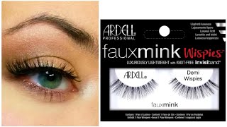 ARDELL Professional  Faux Mink Wispies  How to Apply False Lashes [upl. by Lettie933]