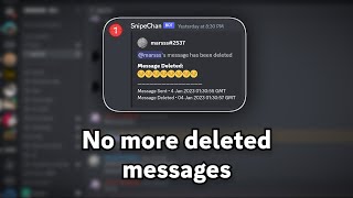 Discord Snipe Bot Edited and Deleted Messages  Tutorial [upl. by Odey]