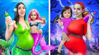 Pregnant Mermaid VS Pregnant Vampire [upl. by Ecadnac275]