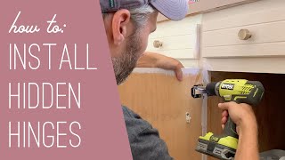 How To Install Hidden Hinges On Old Cabinets [upl. by Shig]